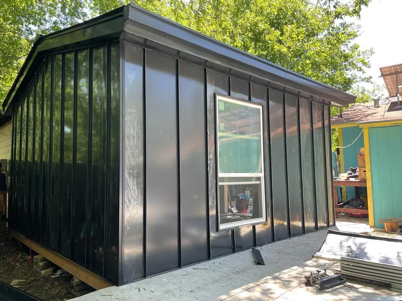 Black standing seam metal wall panels for Metal Roof Installation in San Jose